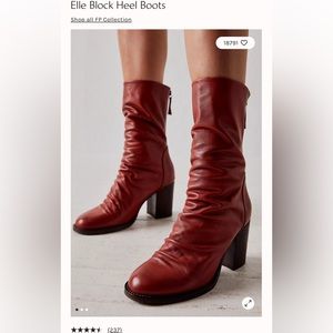 Free People Elle Block Heel Boots in Cinder